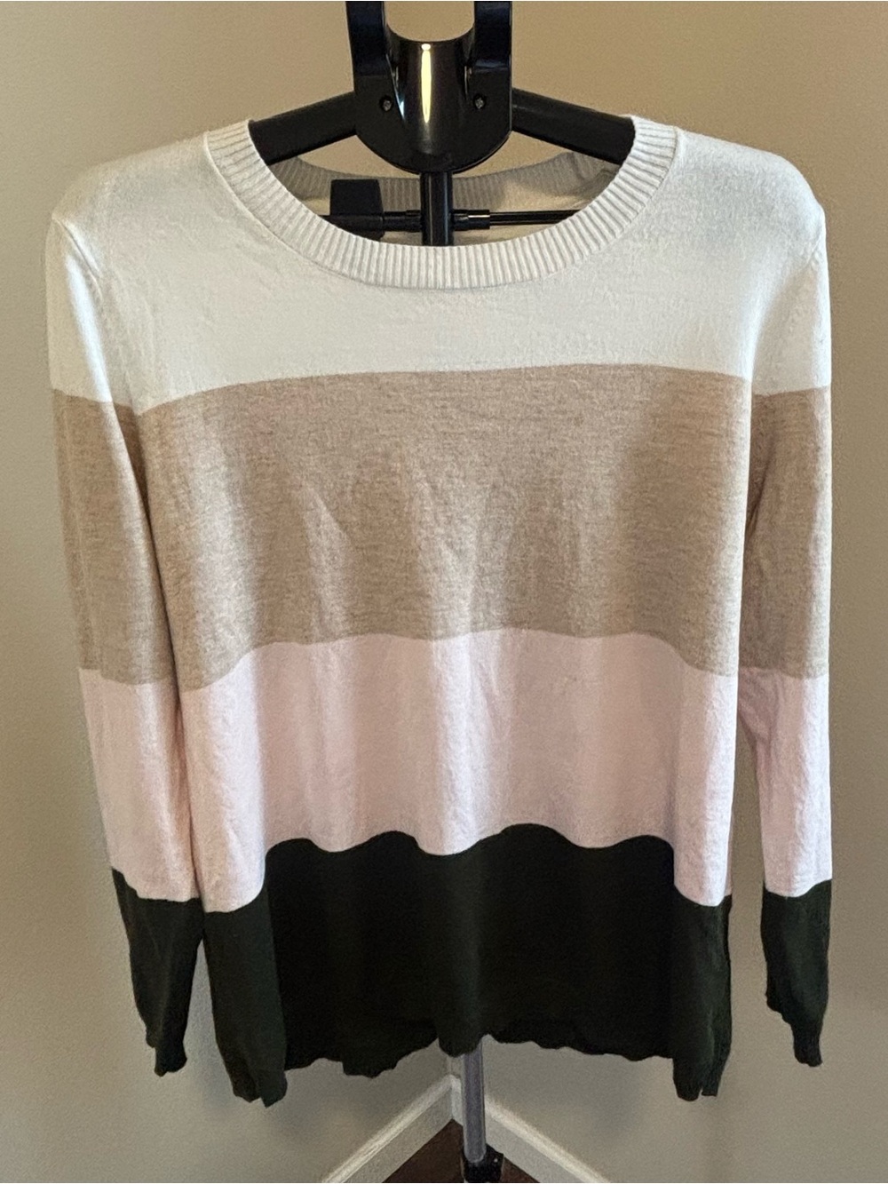 Market & Spruce Colorblock Knit Pullover Sweater 1X